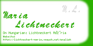 maria lichtneckert business card